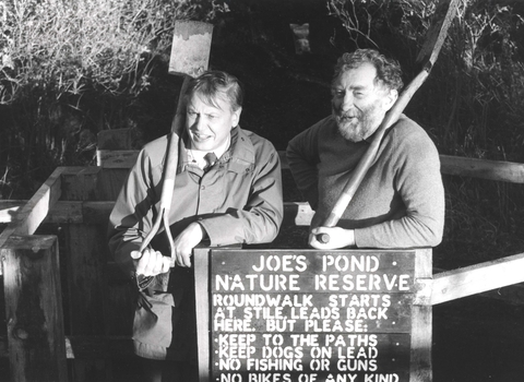 David Attenborough and David Bellamy at Joe's Pond