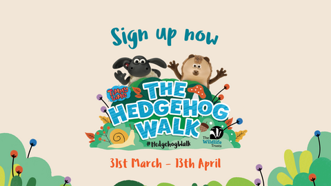 The Hedgehog Walk sign up now banner