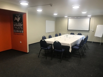 Bellamy meeting room set up for conference