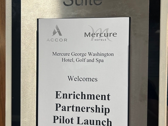 Event sign on front of door