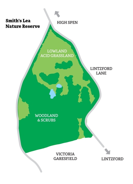 Map for Smith's Lea Nature Reserve