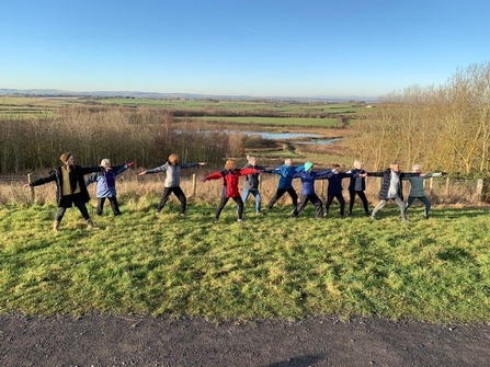 Group yoga at Rainton Meadows