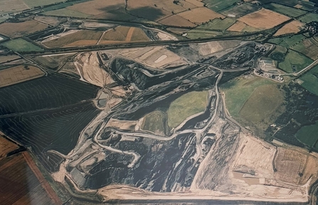 aerial photograph of Rainton Meadows before it was turned into a nature reserve